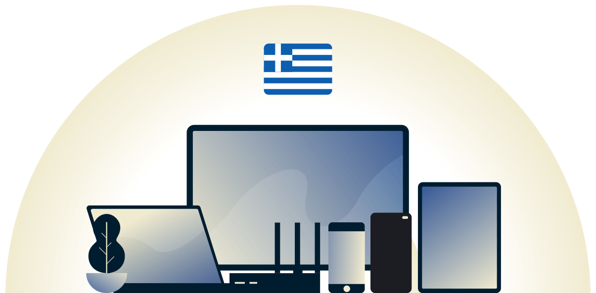 VPN pour la Gr&egrave;ce prot&eacute;geant une vari&eacute;t&eacute; de dispositifs.
